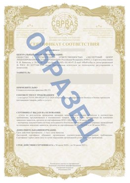 Образец Сертификат СТО 01.064.00220722.2-2020 Старый Оскол Сертификат СТО 01.064.00220722.2-2020 